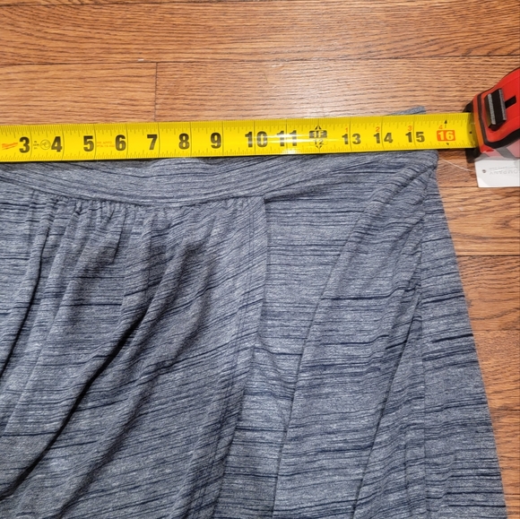 NY&C Blue & White Ruched Open Front Wrap Effect Skirt Size M NWT - Picture 3 of 11